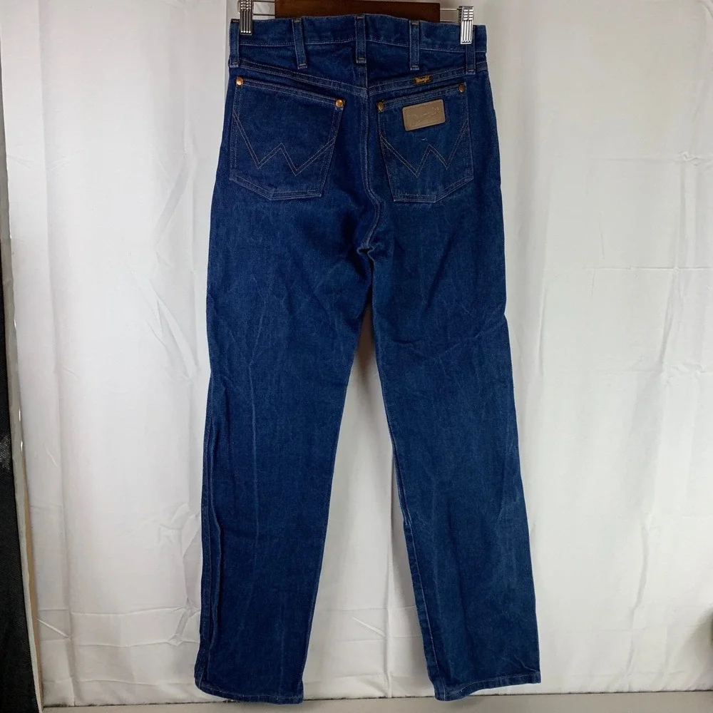Wrangler 13MWZ Jeans Mens 29x33 Blue Cowboy Cut High Rise Straight Leg Denim